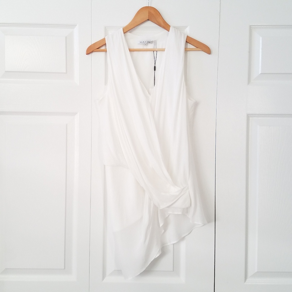 HELMUT LANG Soft Shroud Overlap Sleeveless Top NWT - Picture 5 of 8